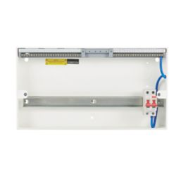 Contactum Defender 1.0 22-Module 20-Way Part-Populated  Main Switch Consumer Unit