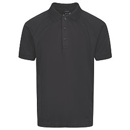 Regatta Coolweave Polo Shirt Black Medium 39 1/2" Chest