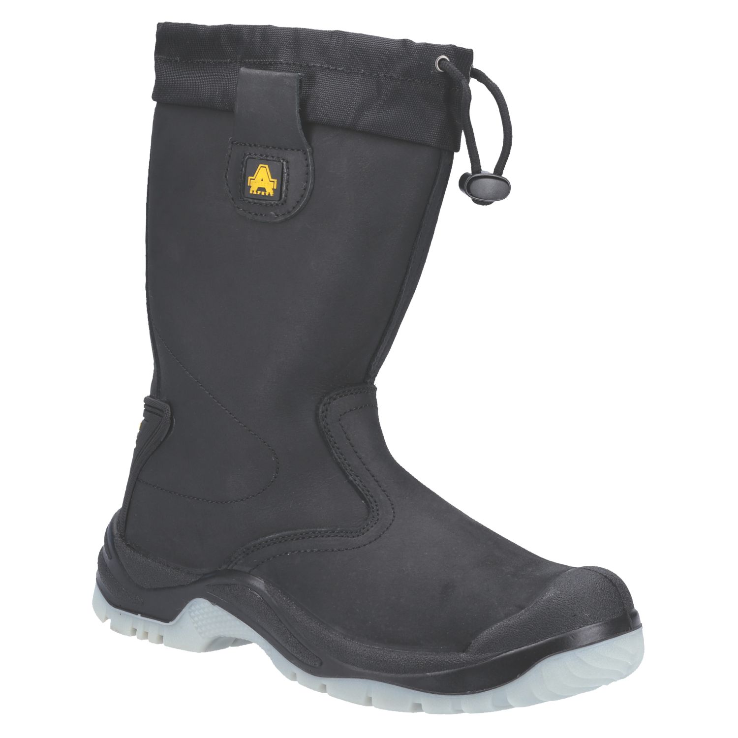 Amblers FS209 Size 13 Black Water-Resistant Steel Toe Cap Safety Rigger Boots (733JV)