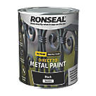 Ronseal Gloss Metal Paint Black 750ml