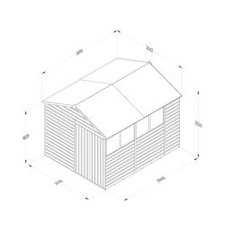 Forest Beckwood 8' x 9' 6" (Nominal) Apex Shiplap Timber Shed