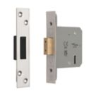 Smith & Locke Fire Rated  5 Lever Polished Brass Deadlock 76mm Case - 57mm Backset