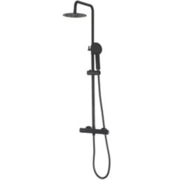 ETAL Siena Rear-Fed Exposed Matt Black Thermostatic Mixer Shower