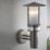 Saxby Pagoda Outdoor Wall Light With PIR Sensor Brushed Stainless Steel