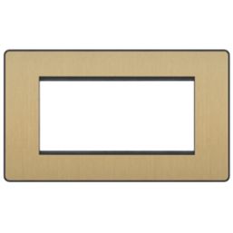 British General Evolve 4-Module Modular Faceplate Satin Brass