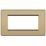 British General Evolve 4-Module Modular Faceplate Satin Brass