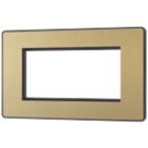 British General Evolve 4-Module Modular Faceplate Satin Brass