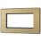 British General Evolve 4-Module Modular Faceplate Satin Brass