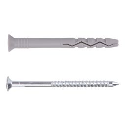 Easyfix  Nylon & Steel Countersunk Head Hammer Fixings 8mm x 120mm 50 Pack