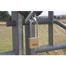 Squire Lion Brass  Weatherproof Long Shackle  Padlock 40mm