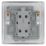British General Nexus Metal 20A 1-Gang DP Control Switch Brushed Steel with LED
