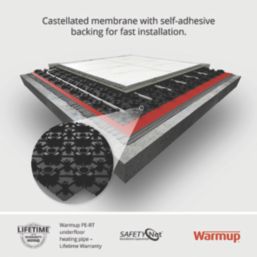Warmup Nexxa-12 Self-Adhesive Castellated Panel 1050mm x 650mm x 16mm