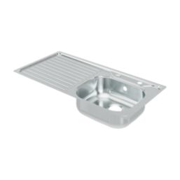 Utility 1 Bowl LH Polished Stainless Steel Sink 1000mm x 500mm