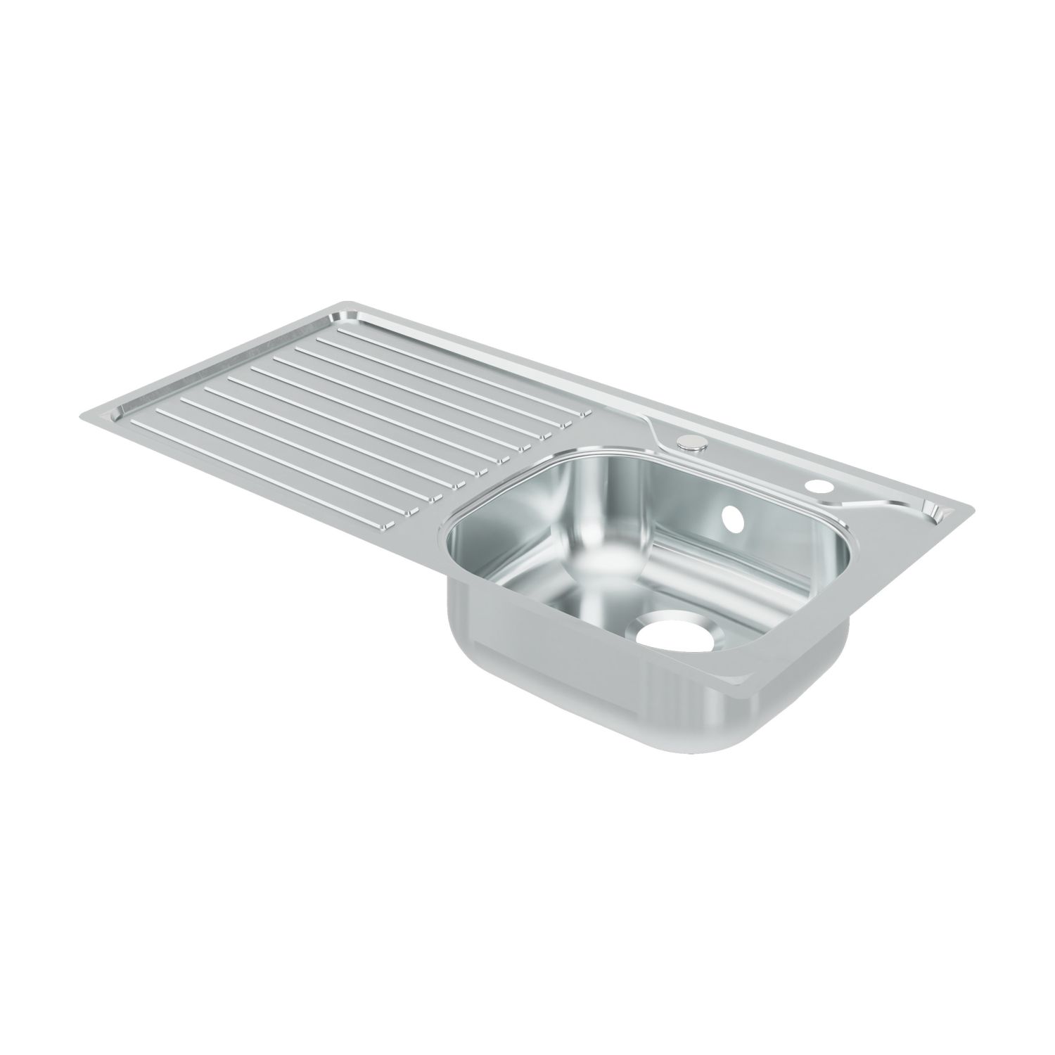 Utility 1 Bowl LH Polished Stainless Steel Sink 1000mm x 500mm (734AH)