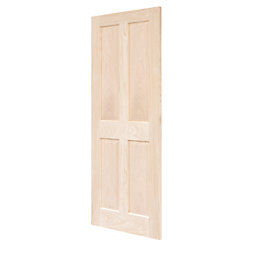 Unfinished Oak Wooden 4-Panel Internal Victorian-Style Door 1981mm x 762mm