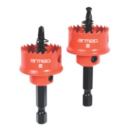 Armeg Acceler8 Hex Shank Sheet Steel Holesaw 25mm 2 Pack