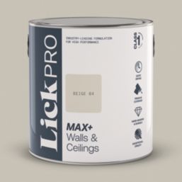 LickPro Max+ 2.5Ltr Beige 04 Eggshell Emulsion  Paint