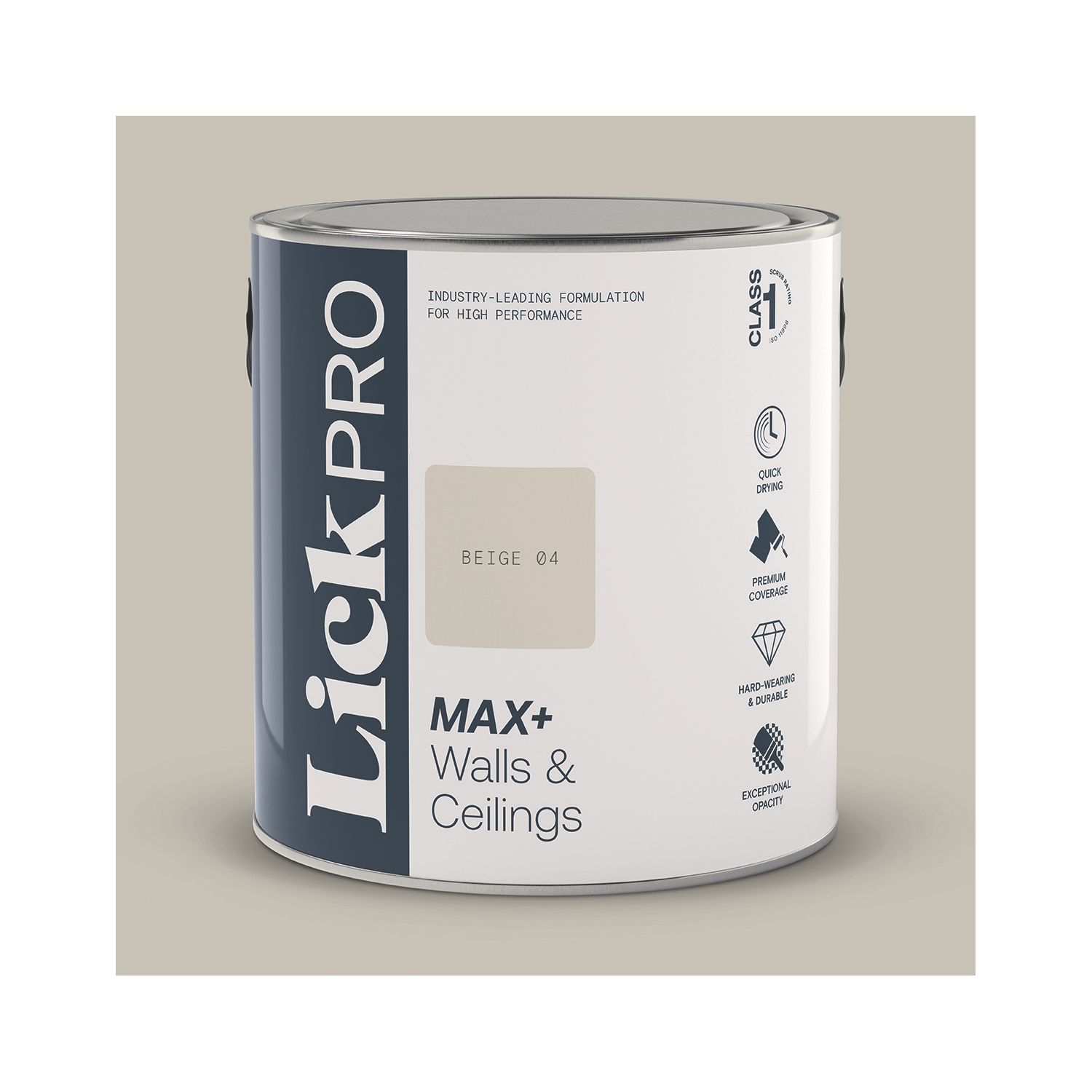 LickPro Max+ 2.5Ltr Beige 04 Eggshell Emulsion Paint (734JY)