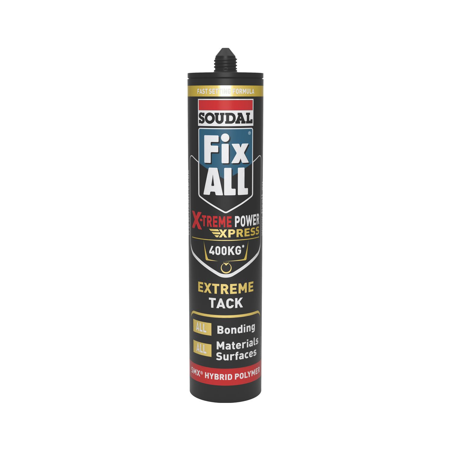 Soudal Fix All X-treme Power Express Solvent-Free Hybrid Polymer Adhesive White 280ml (734RG)