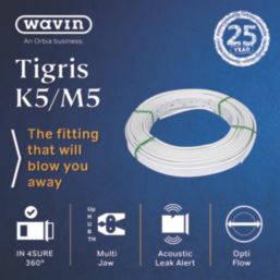 Wavin Tigris  Press-Fit MLCP Pipe 16mm x 100m White