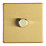 Contactum Lyric 1-Gang 2-Way LED Dimmer Switch  Brushed Brass