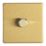 Contactum Lyric 1-Gang 2-Way LED Dimmer Switch  Brushed Brass