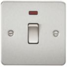 Knightsbridge  20A 1-Gang DP Control Switch Brushed Chrome with LED