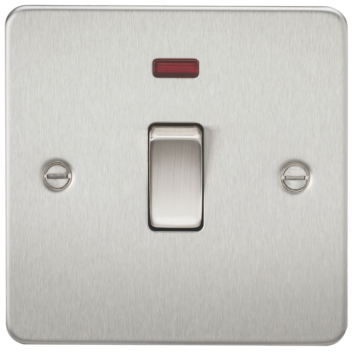 Knightsbridge 20A 1-Gang DP Control Switch Brushed Chrome with LED (734VF)