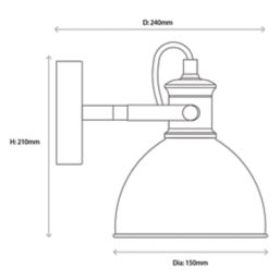 Quay Design Orion Adjustable Wall Spotlight Matt Pewter