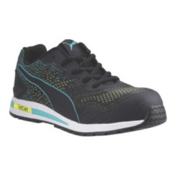 Puma Vivid Green Heart Low Size 7  Black/Blue    Safety Trainers