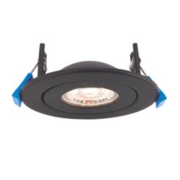 Saxby Shield360 Tilt  Fire Rated LED Recessed Downlight Matt Black 8W 800lm