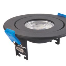 Saxby Shield360 Tilt  Fire Rated LED Recessed Downlight Matt Black 8W 800lm