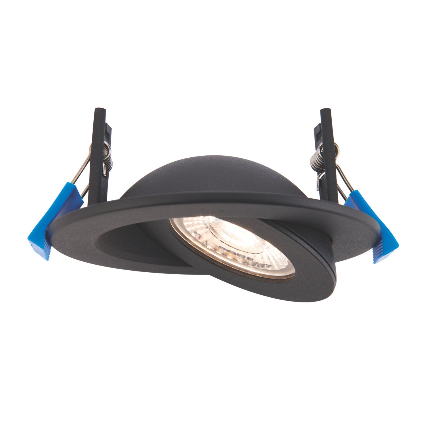 Saxby Shield360 Tilt Fire Rated LED Recessed Downlight Matt Black 8W 800lm (734VX)