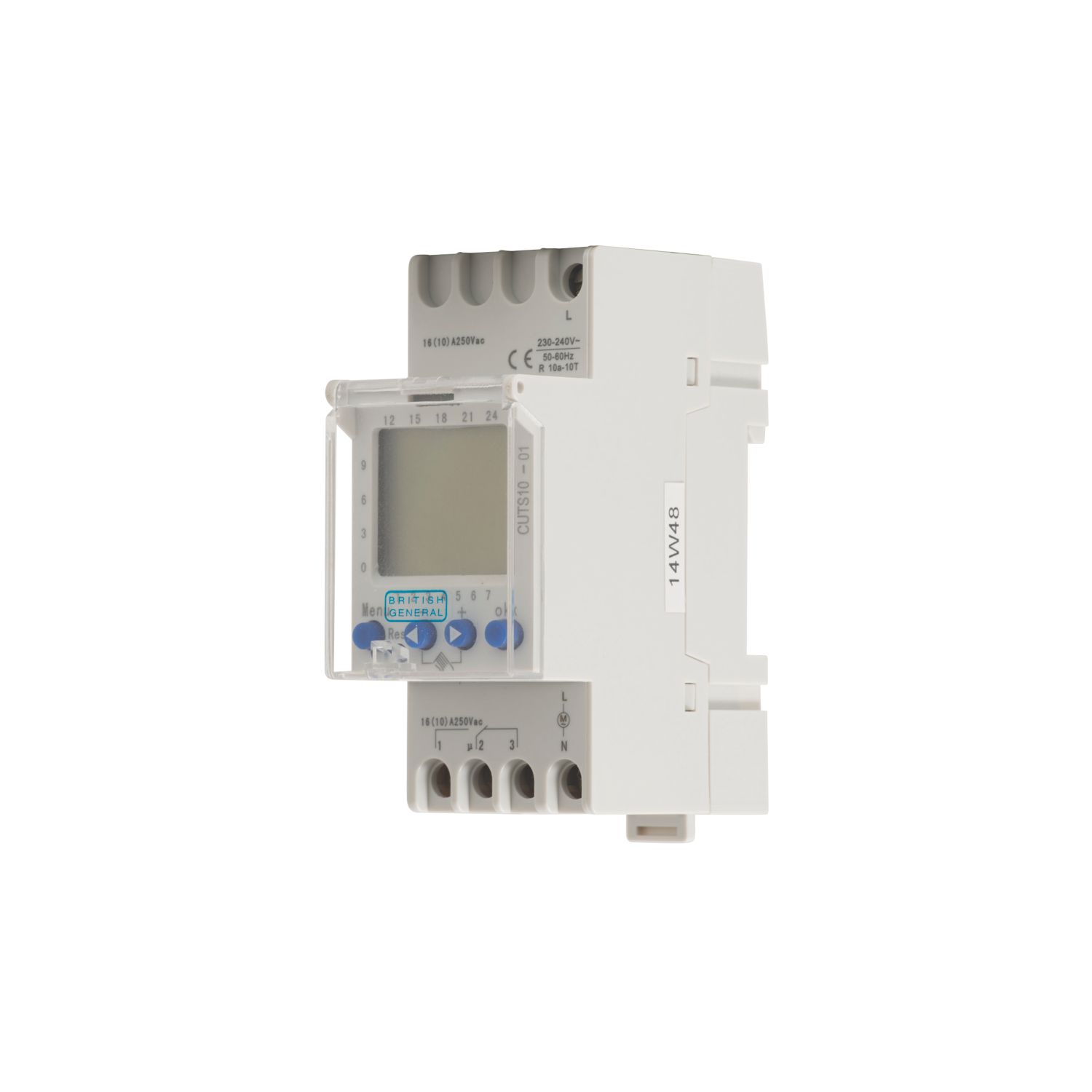 British General Fortress 16A 2-Pole Digital 1-Channel Consumer Unit Timer Module (7351P)