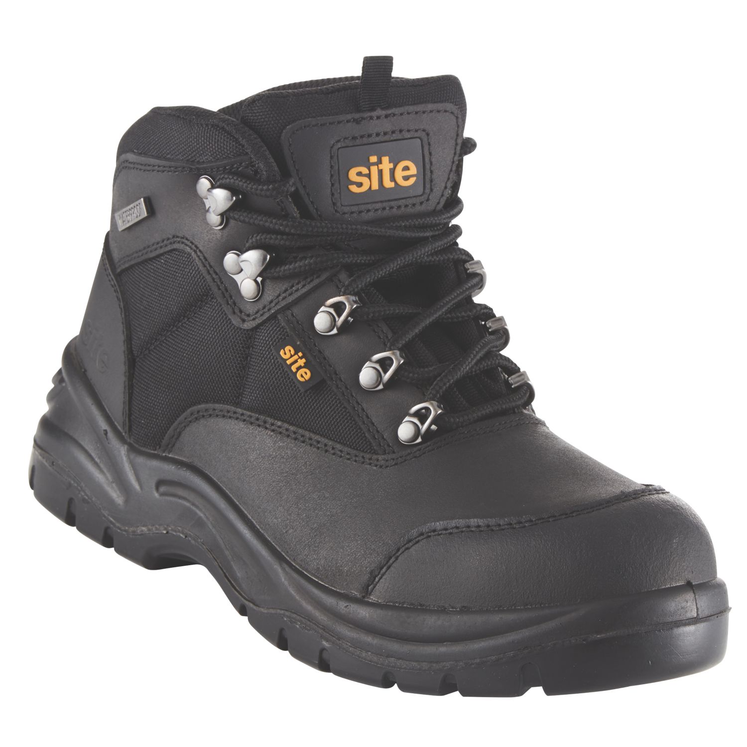 Site Onyx Size 10 Black Waterproof Steel Toe Cap Safety Boots (73569)