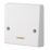 Crabtree Capital 45A Unswitched Cooker Outlet Plate  White