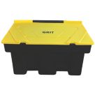 Essentials  Eco-Friendly Stackable Grit Bin  Black/Yellow 350Ltr