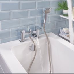 Bristan Elegance Waterfall Chrome 150mm Deck Mounted Dual Control Manual Shower Mixer Tap