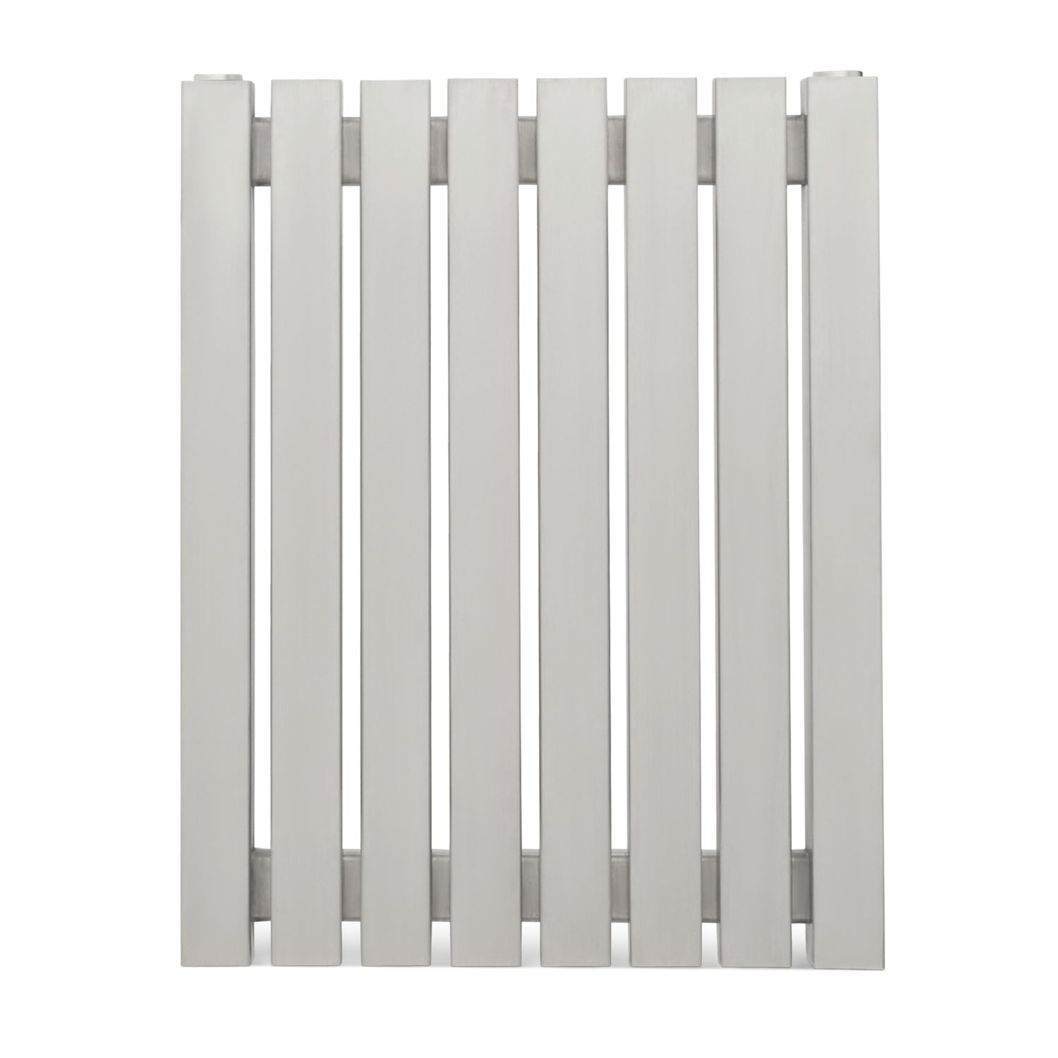 Time Arat E 500mm x 390mm 1441BTU Matt Chrome Vertical Designer Radiator (735KL)