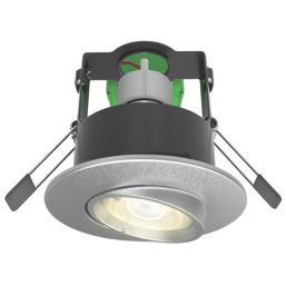 4lite WiZ Connected Adjustable  Fire Rated LED Smart Downlight Satin Chrome 4.9W 345lm