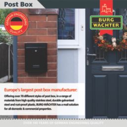 Burg-Wachter Trent Post Box Black Metallic