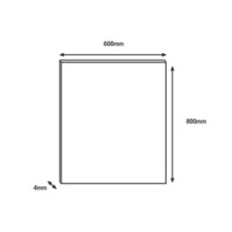 Splashwall  White Marble Alloy Splashback 600mm x 800mm x 4mm