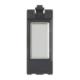 Contactum  1-Module Grid Blanking Plate Polished Chrome