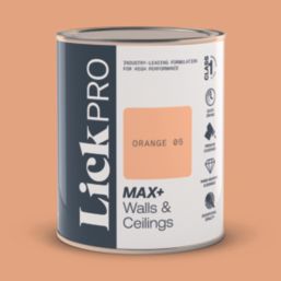 LickPro Max+ 1Ltr Orange 05 Matt Emulsion  Paint