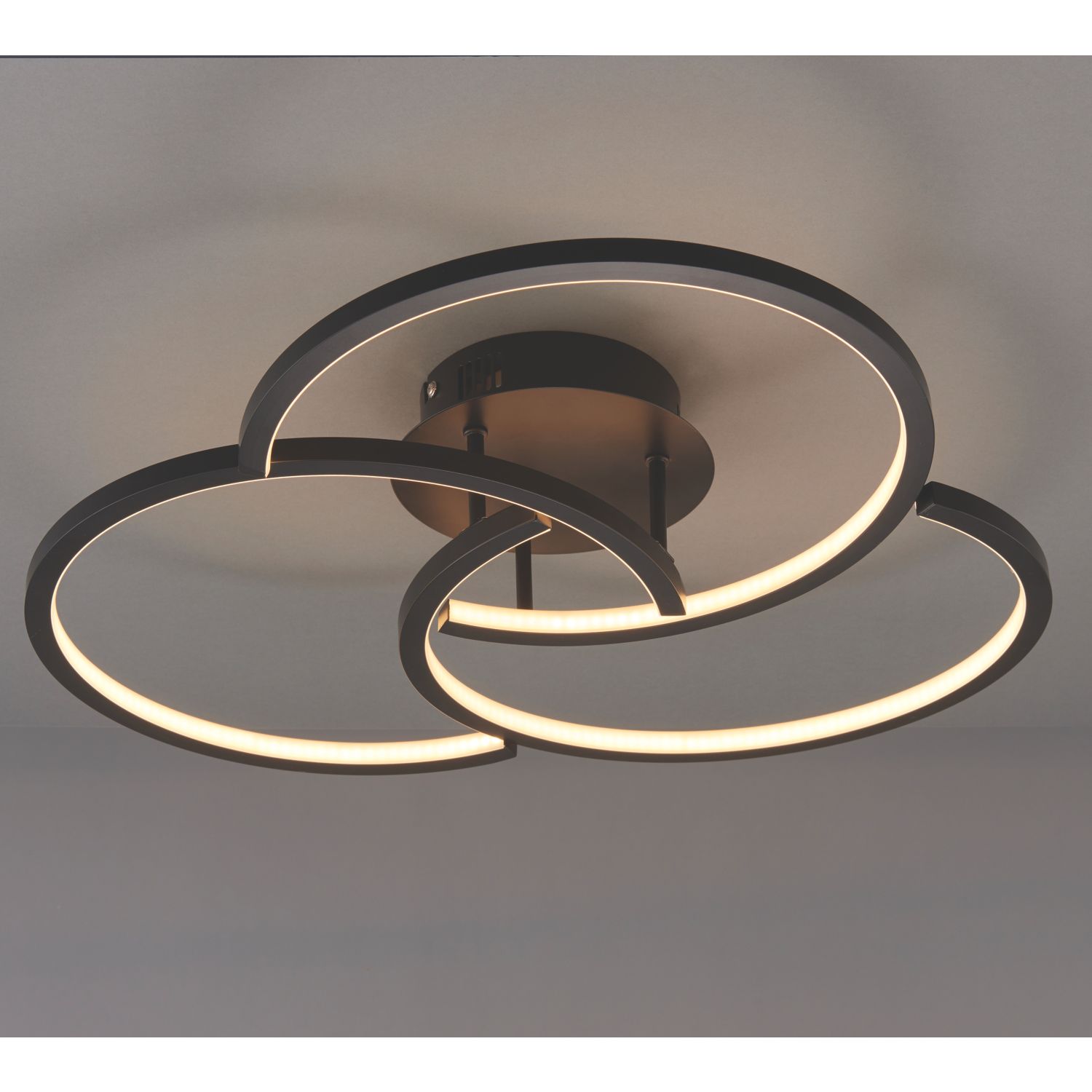 Quay Design Cooper LED Semi-Flush Light Matt Black 20W 1250lm (735VG)