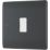 British General Part M 13A Unswitched Fused Spur & Flex Outlet  Charcoal