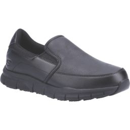 Skechers Nampa Annod Size 3 Womens Black  Slip-On Occupational Work Shoes