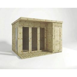Mercia Contemporary 9' 6" x 8' (Nominal) Pent Tongue & Groove Timber Summerhouse & Shed
