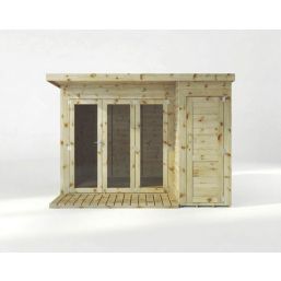 Mercia Contemporary 9' 6" x 8' (Nominal) Pent Tongue & Groove Timber Summerhouse & Shed