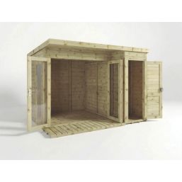 Mercia Contemporary 9' 6" x 8' (Nominal) Pent Tongue & Groove Timber Summerhouse & Shed